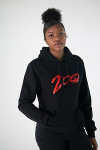 Black & Red hoodie.